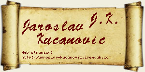 Jaroslav Kucanović vizit kartica